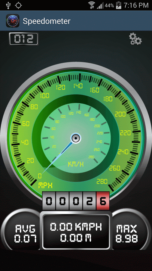 speedometer app - max and avg speed